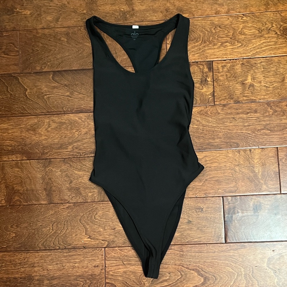 ALO Yoga Black Asymmetrical Body Suit - Picture 4 of 4